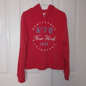 Womens Aeropostale Logo Red Hoodie Sweatshirt